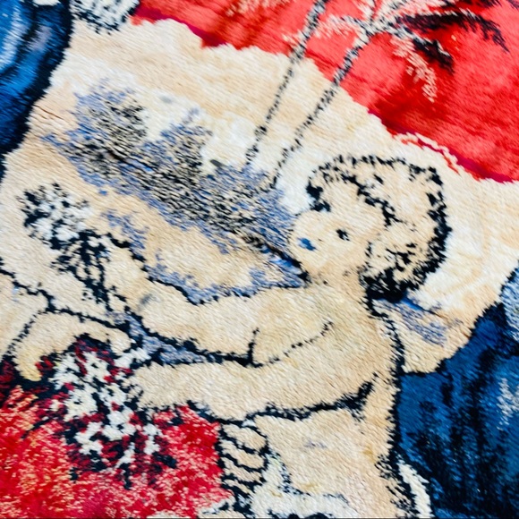 Vintage Mary baby Jesus velour large pillow tapestry fabric panel craft god - Picture 13 of 16